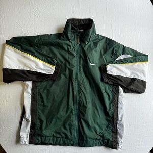 Nike Men's Green and White Windbreaker